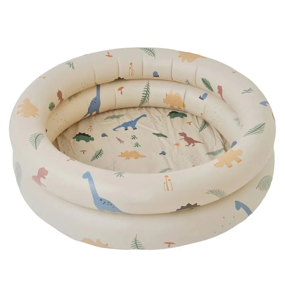 Inflatable Dinosaur-Themed Baby Pool for Backyard Fun - Durable, Puncture-Resistant, and Perfect for Outdoor Play