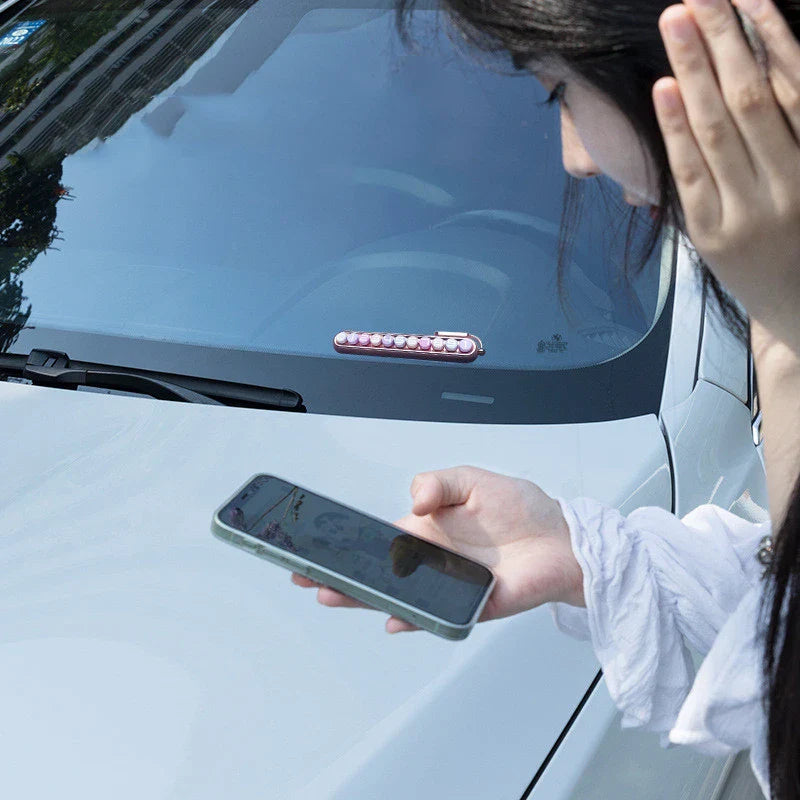 Luminous phone number card for ladies with temporary parking number display