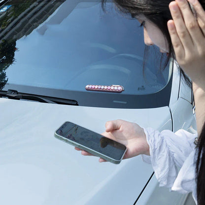 Luminous phone number card for ladies with temporary parking number display