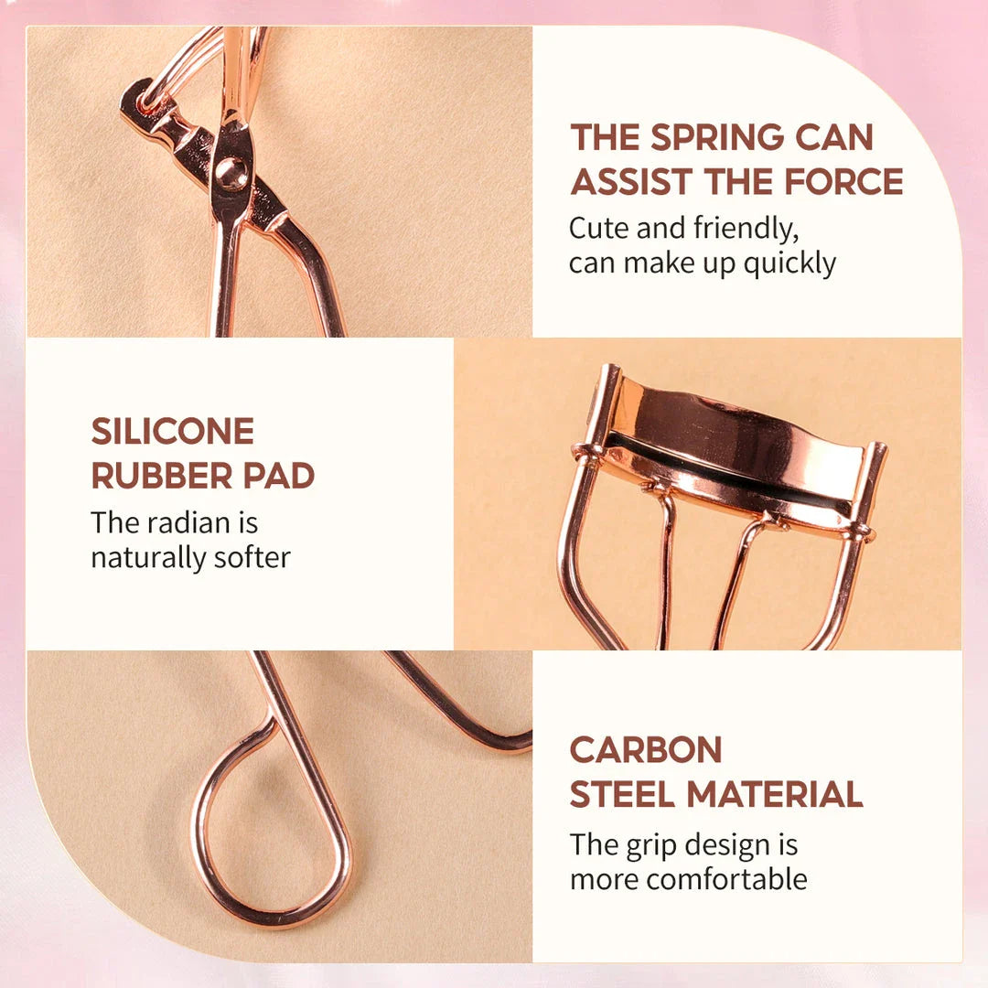 Premium Rose Gold Eyelash Curler for Effortlessly Curled, Voluminous Lashes