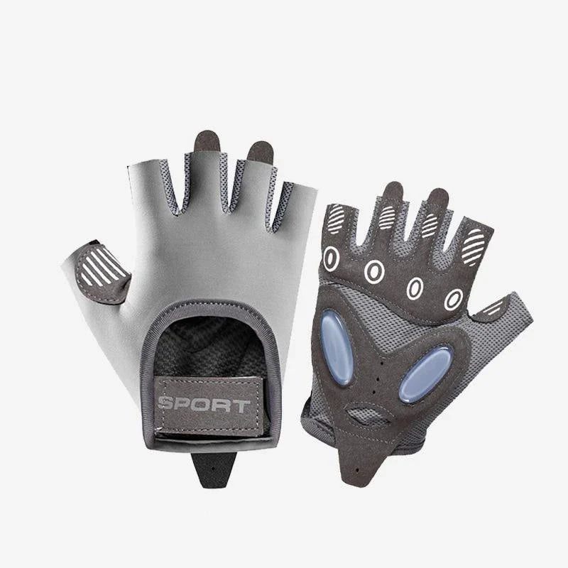 Reflective multi-purpose fitness gloves with liquid silicone material and reflective strips for enhanced grip and visibility during workouts