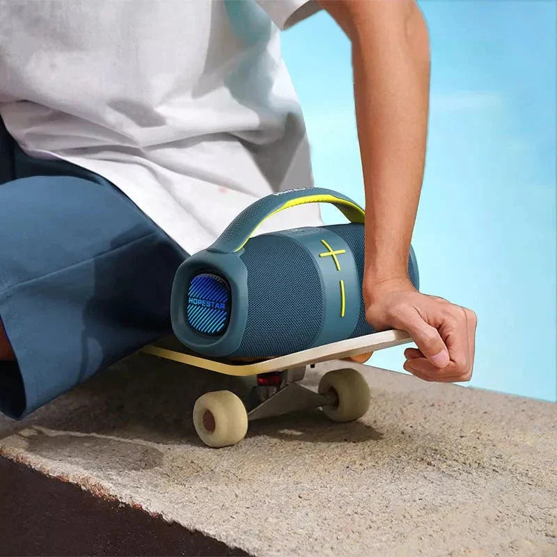 40W High-Power Portable Bluetooth Speaker with Dual Bass Radiators and RGB Lighting