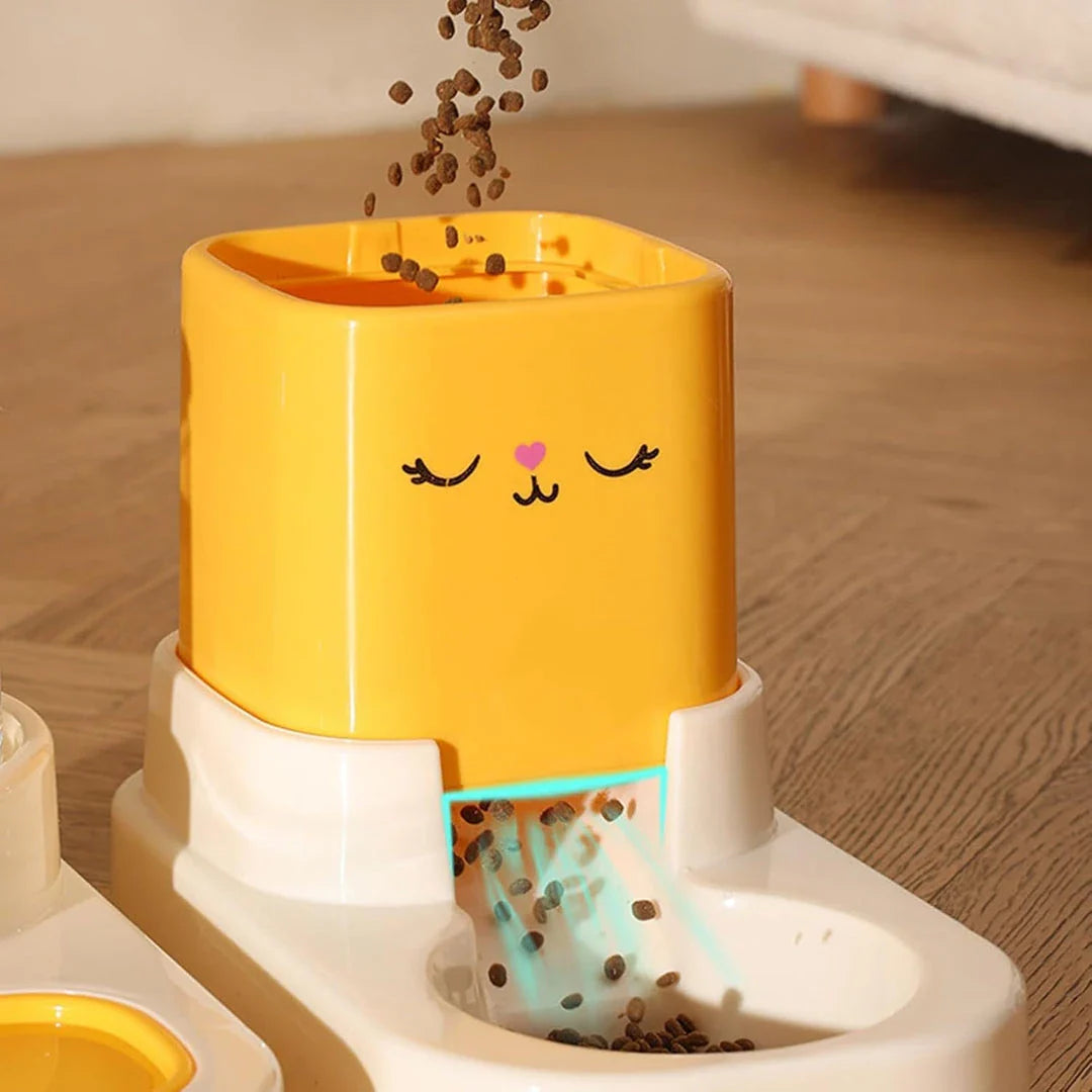 Automatic Pet Water Feeder and Food Container for Cats and Dogs - Hassle-Free Hydration and Nutrition