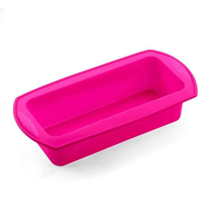 Vibrant silicone cake mold in grey color, used for baking colorful and creative desserts