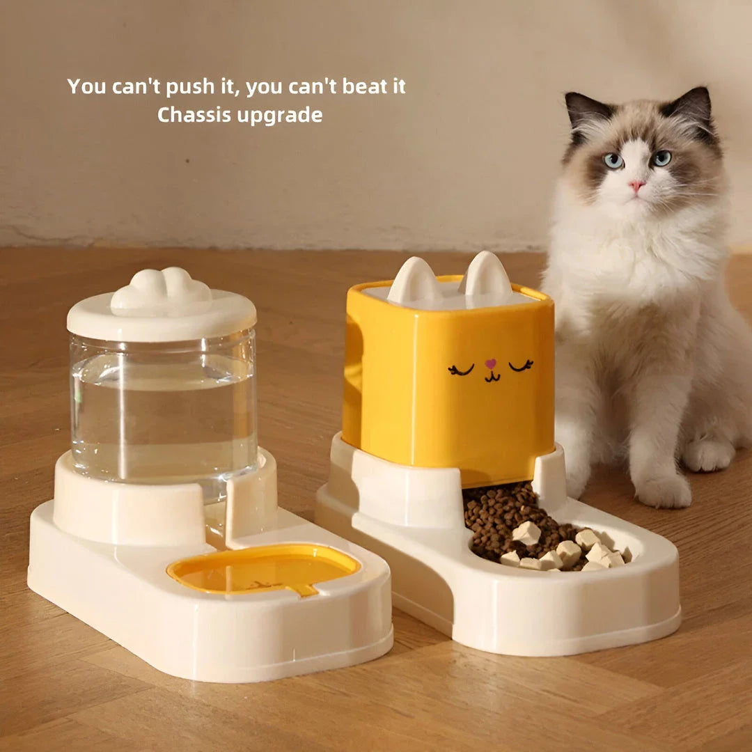 Automatic Pet Water Feeder and Food Container for Cats and Dogs - Hassle-Free Hydration and Nutrition