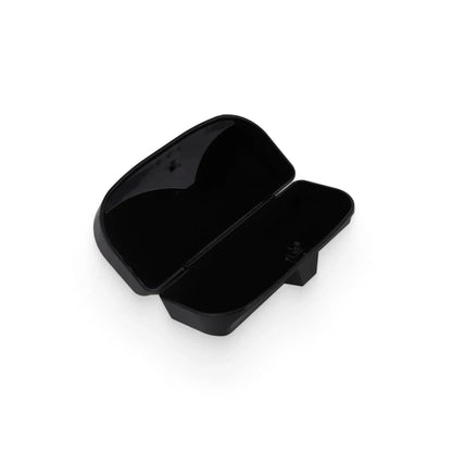 Magnetic car sunglasses holder with secure storage for cards and coins, shockproof sponge lining to protect sunglasses