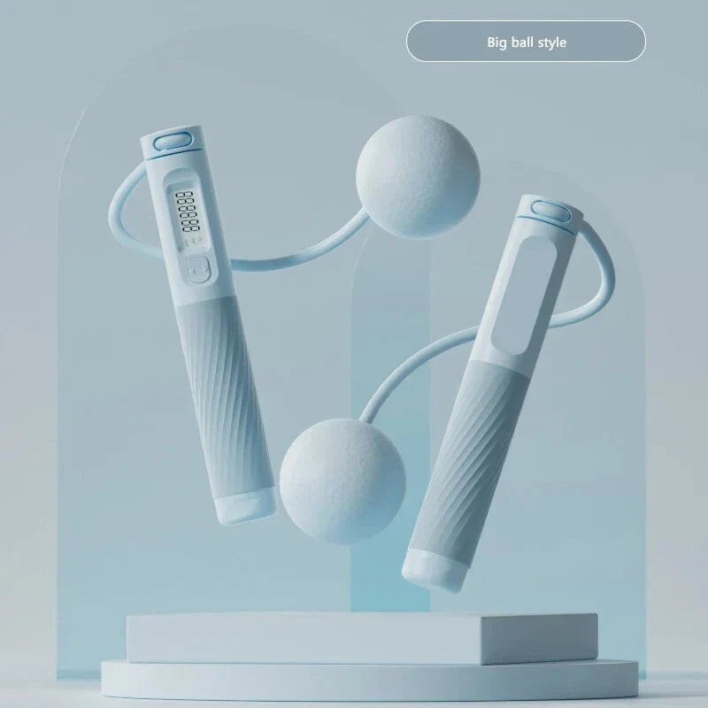 Trendha Cordless Jump Rope with Smart Fitness Tracking - Workout Companion with Digital Counter, Adjustable Intensity, and Quiet Design