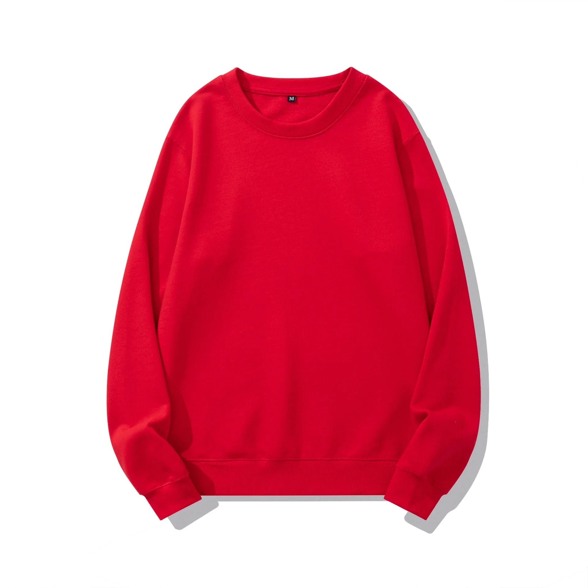 Cozy heavyweight round neck sweater in soft terry fabric, available in multiple colors