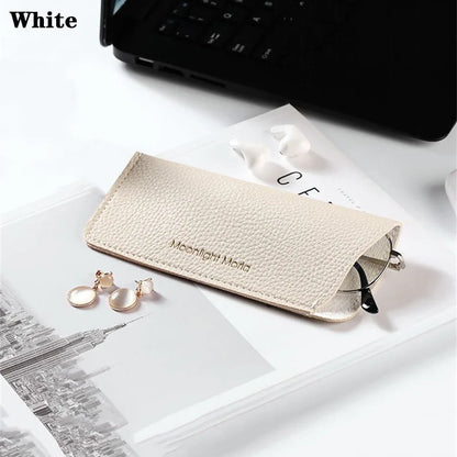 Stylish portable eyewear case in various colors, made of high-quality PU leather to protect glasses and sunglasses