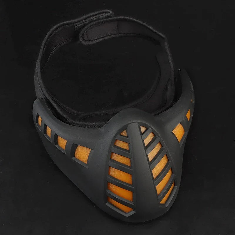 Illuminating Halloween Carnival LED Half Face Mask with adjustable velcro closure and LED lights