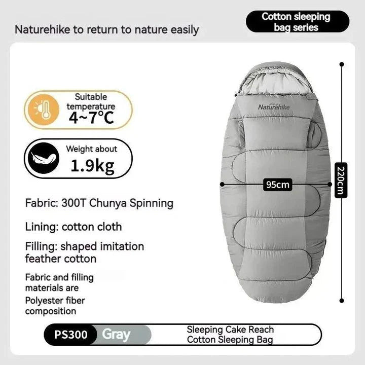 Cozy and comfortable cotton sleeping bag liner for outdoor camping, hiking, and backpacking adventures