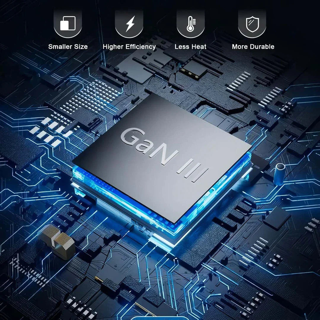 120W GaN Fast Charger with Multi-Region Travel Adapter for phones, tablets, and laptops