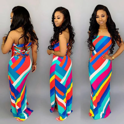 Premium halter dress with vibrant printed design, flattering silhouette, and breathable polyester fabric
