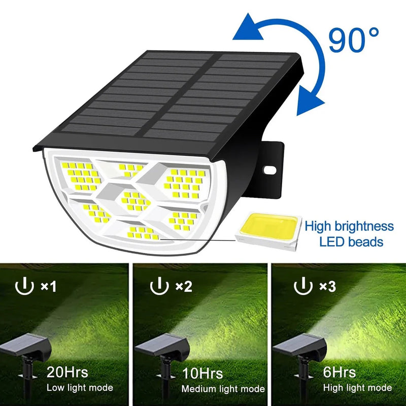 Hhomeenjoy Premium Outdoor Solar Landscape Spotlights - Bright and Efficient Illumination for Your Yard