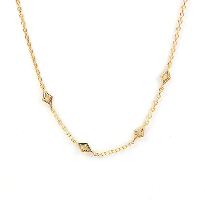 A sterling silver necklace with a delicate geometric pendant design, perfect for women's everyday wear and special occasions.