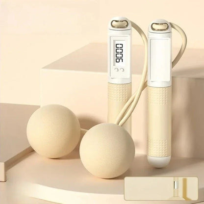 Trendha Cordless Jump Rope with Smart Fitness Tracking - Workout Companion with Digital Counter, Adjustable Intensity, and Quiet Design