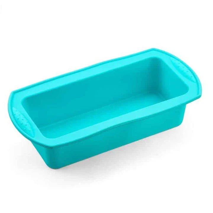 Vibrant silicone cake mold in grey color, used for baking colorful and creative desserts