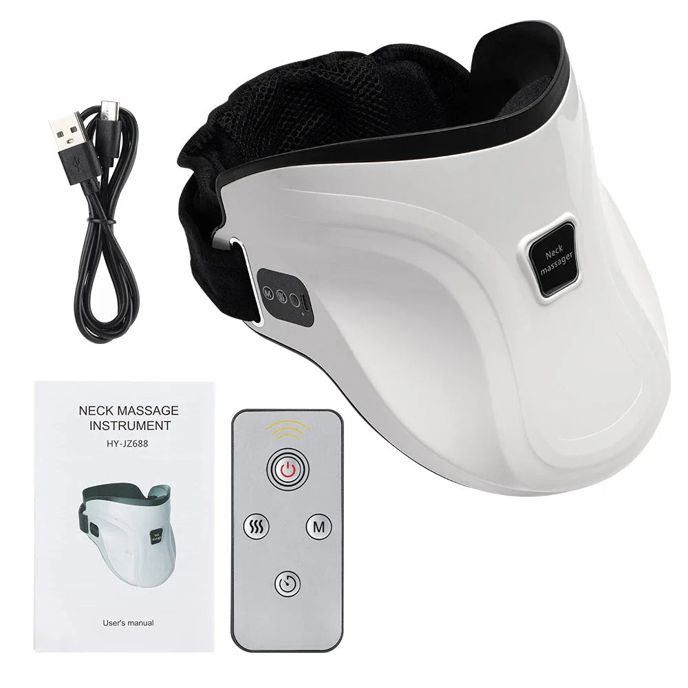 Electric air pressure neck massager with 3D wrapping design, air pressure massage, and constant temperature hot compress
