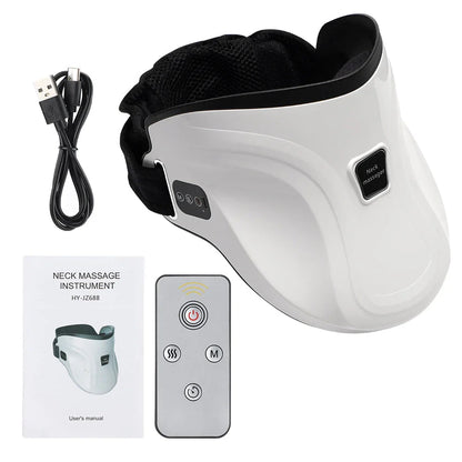 Electric air pressure neck massager with 3D wrapping design, air pressure massage, and constant temperature hot compress