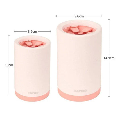 Silicone pet paw cleaner with soft bristles for gentle scrubbing and ergonomic design for easy handling