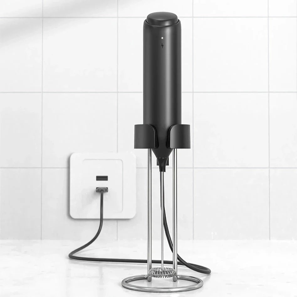 Powerful Handheld Milk Frother with Ergonomic Design for Making Coffeehouse-Style Lattes and Cappuccinos at Home