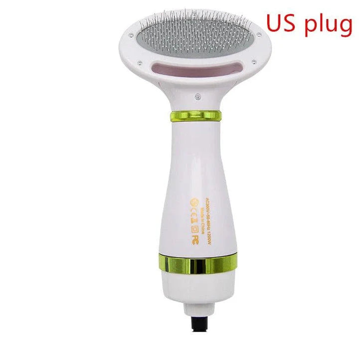 2-in-1 pet grooming brush with drying function, suitable for all dog and cat breeds