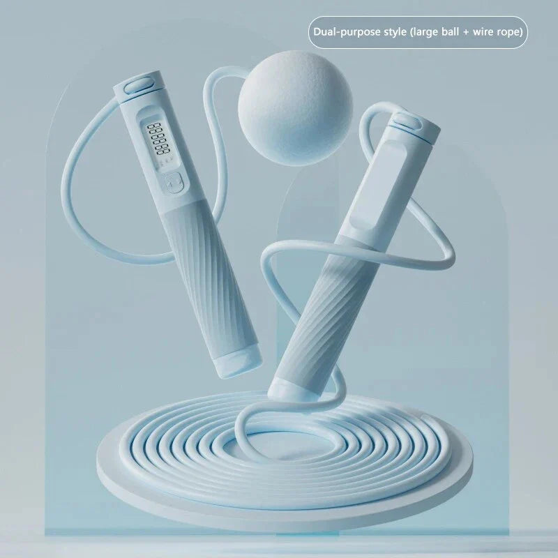 Trendha Cordless Jump Rope with Smart Fitness Tracking - Workout Companion with Digital Counter, Adjustable Intensity, and Quiet Design