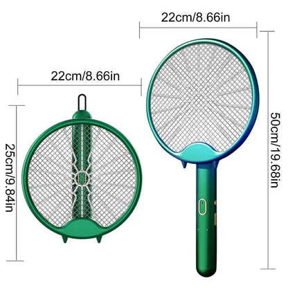 Electric Mosquito Racket with smart chip, powerful zapping grid, and compact foldable design for mosquito-free outdoor enjoyment