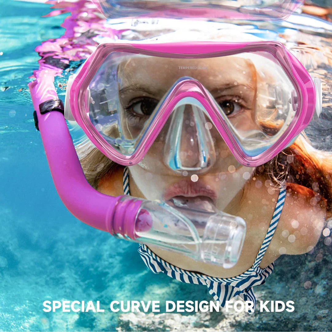 Premium Kids Snorkel Mask with Nose Cover for Safe and Enjoyable Underwater Exploration
