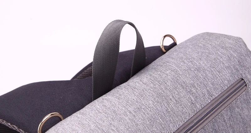 Premium diaper backpack with insulated pockets, stroller attachment, and USB charging port