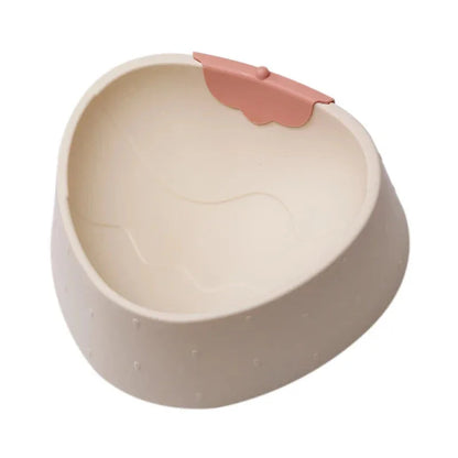 Cartoon-style pet bowl with anti-slip base, designed to provide comfort and reduce mess during mealtime for dogs and cats.