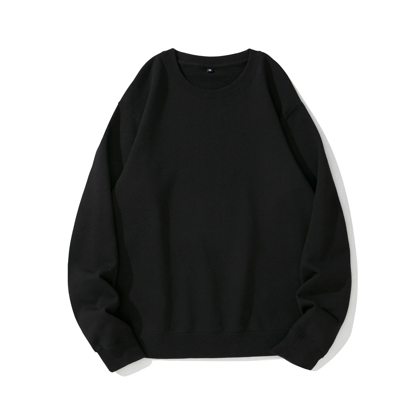 Cozy heavyweight round neck sweater in soft terry fabric, available in multiple colors