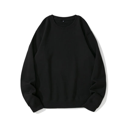 Cozy heavyweight round neck sweater in soft terry fabric, available in multiple colors