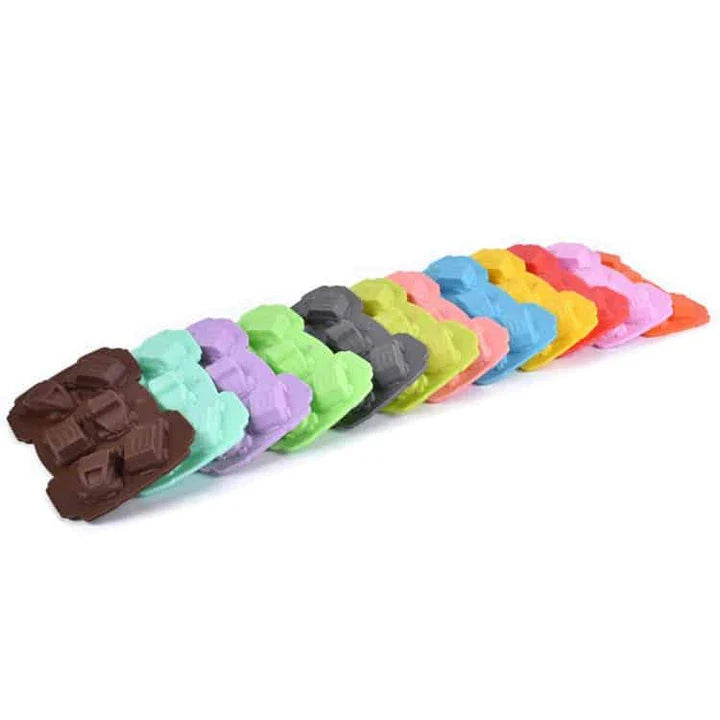 Cute car-shaped eco-friendly silicone baking mold in various colors
