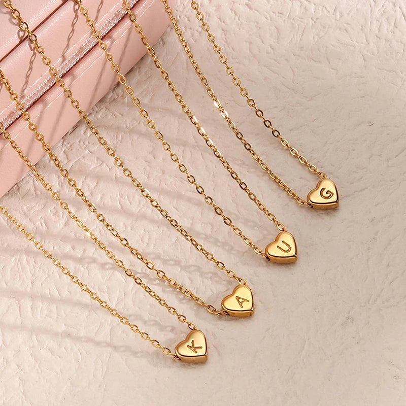Hhomeenjoy Captivating 18K Gold Plated Love Letter Necklace