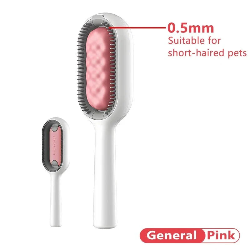 Multifunctional Cat Grooming Brush with double-sided design and skin-friendly comb teeth