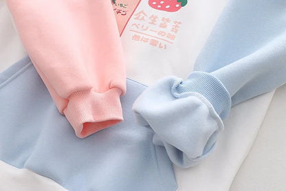 Cozy and stylish hooded sweater for trendy students, featuring plush velvet trim and oversized, slouchy fit for maximum comfort and warmth