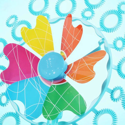 Handheld Bubble Blowing Windmill Wand - A vibrant and durable toy that creates a stream of beautiful bubbles with a simple wave of the wand