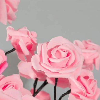 Enchanting LED Rose Flower Lamp with Customizable Branches and Lighting Colors