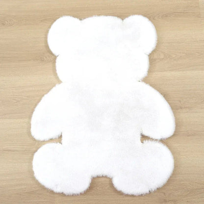 Cozy plush rugs with cute rabbit and bear designs for children's bedrooms, nurseries, and playrooms