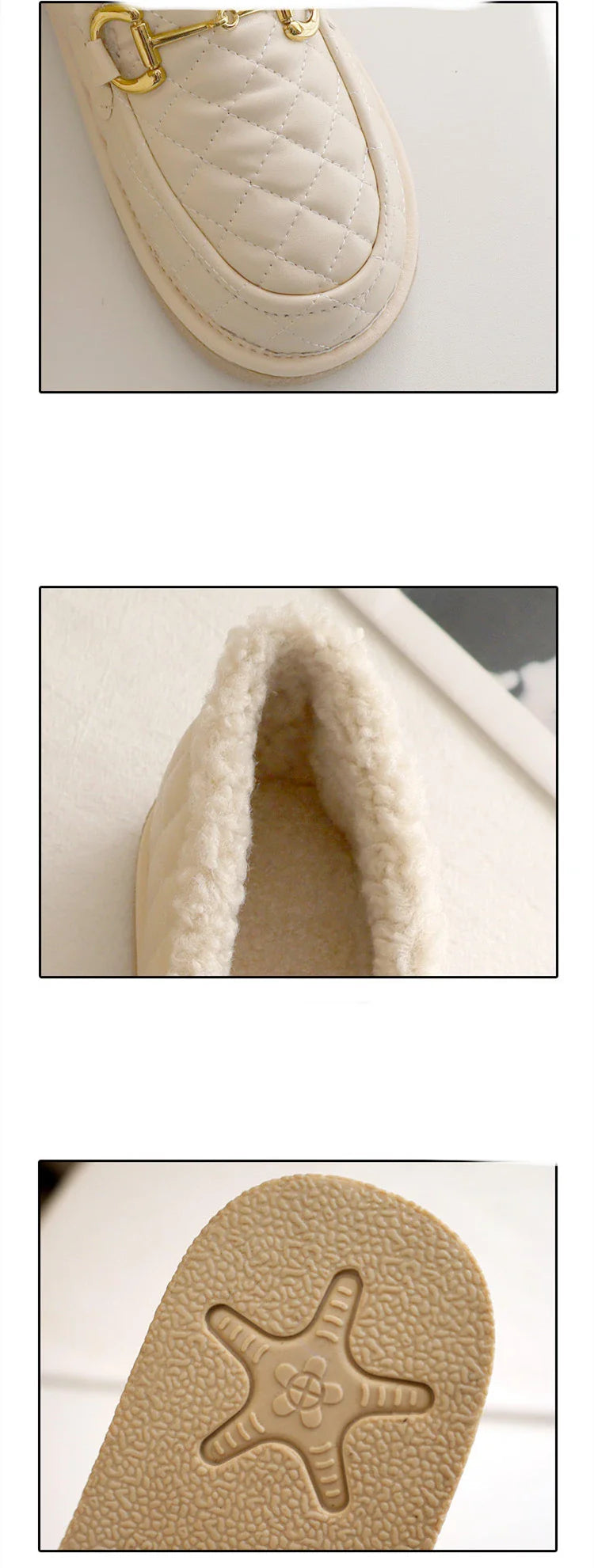 Trendy flat-bottomed cotton scoop shoes in black and beige colors, perfect for expectant mothers during pregnancy