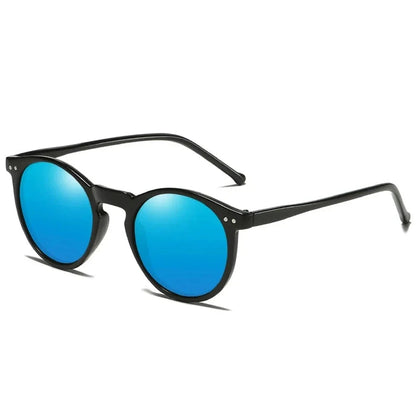 Retro round polarized sunglasses with UV400 protection, stylish frame design, and durable construction