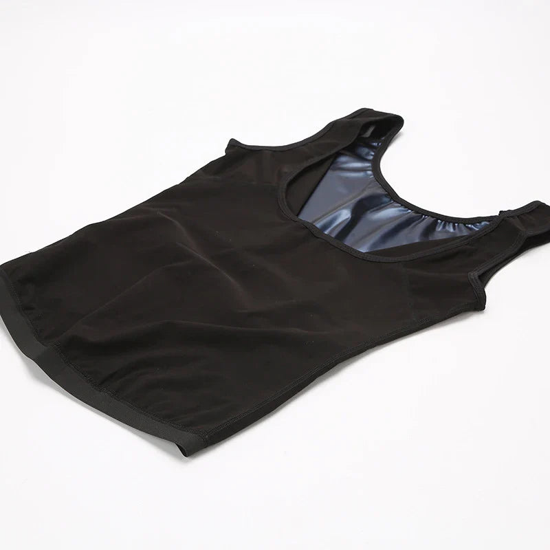 Premium neoprene sweat vest for slimming and body shaping, featuring lightweight, stretchy fabric and compression support