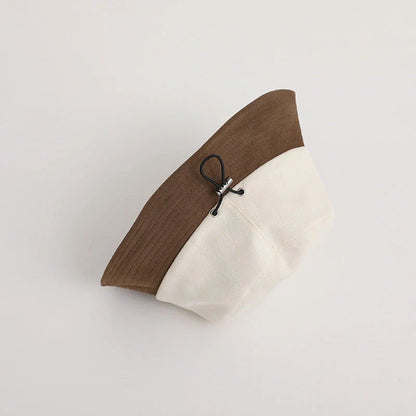 Adjustable and wide-brimmed kids' sun hat with trendy Korean letter embroidery, offering sun protection and a comfortable fit