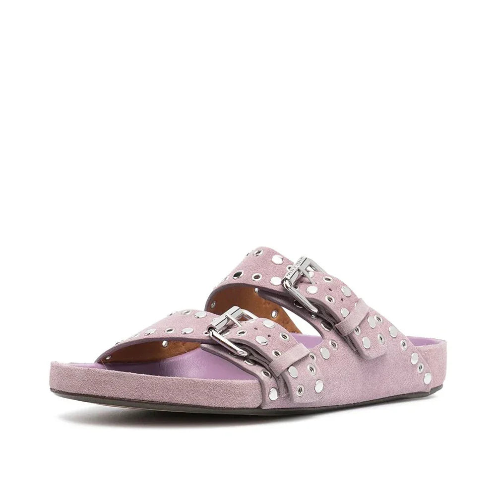 Premium leather platform sandals for women with a stylish buckle detail and comfortable rubber sole