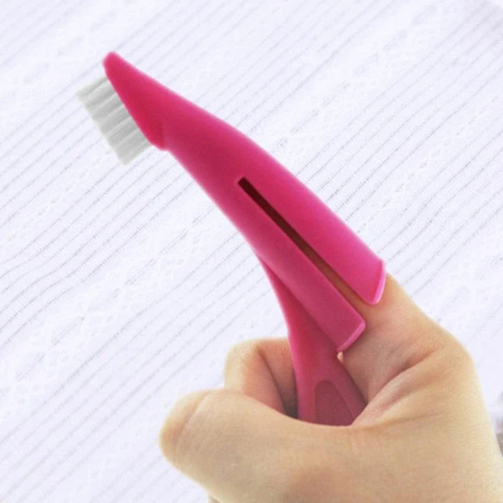 Hhomeenjoy Ergonomic Finger Toothbrush - Effortless Pet Dental Care Made Easy