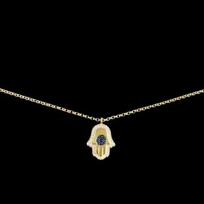 Demon Eye Jewelry Set with Necklace, Bracelet, and Earrings in Gold Tone