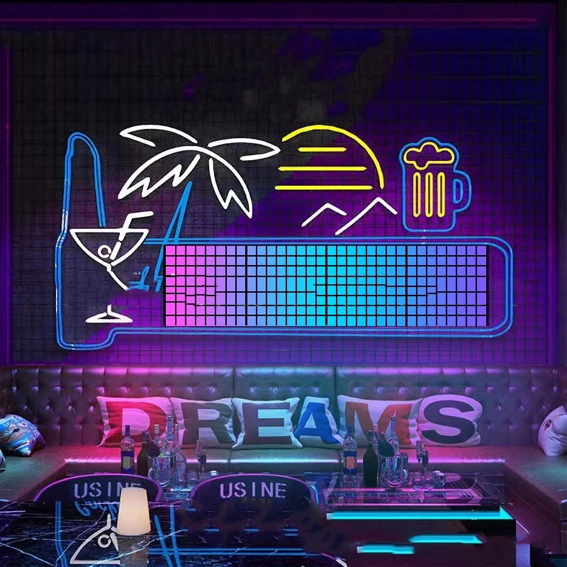 Customizable Pixel Ambience Light with Bluetooth Connectivity - Vibrant RGB Lighting, Adjustable Settings, and Versatile Power Supply Options