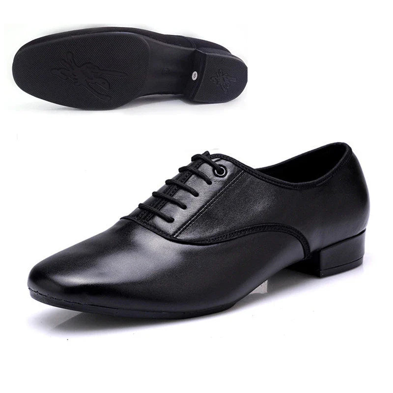 Premium microfiber leather dancing shoes with wear-resistant sole for optimal grip and comfort