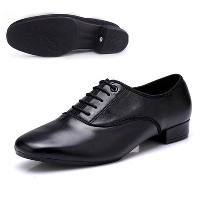 Premium microfiber leather dancing shoes with wear-resistant sole for optimal grip and comfort